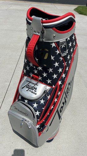 TaylorMade Heritage Staff Bag - 25 Silver/Navy NEW - Picture 2 of 6