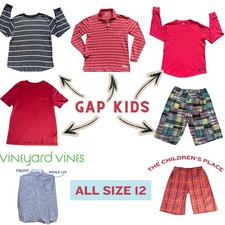Boys Size 12 Bundle Lot 7 Pieces - Shirts Shorts Swim Trunks
