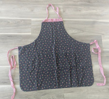 Reversible Bib Apron Front Pockets Cherry - Gingham Accent - Pop Colors