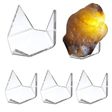 Hipiwe 5-Pack Acrylic Triangle Display Stand for Geodes Rock Mineral, Large