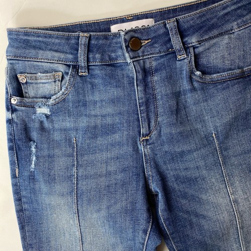DL1961 Lara Instasculpt Jeans Mid Rise Cropped Flare in Davidson Womens Sz 26 - Picture 3 of 13