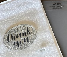 CTMH A1206 SIMPLY  THANK  YOU ~ 2.25" Floral Oval Thank You