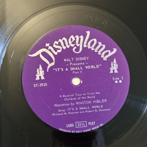 WALT DISNEY New York World's Fair “IT'S A SMALL WORLD” 1964 LP RECORD ST 3925 - Picture 15 of 16