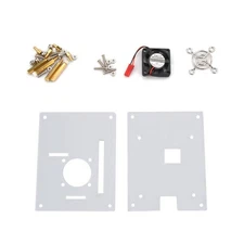 Arcylic Case Shell & Cooling Fan & Screws Set For Raspberry Pi 3/2 Model B/B+