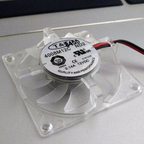T&T 4008M12C ND2 40084009 0.14A DC12V 2pin Graphics card cooling fan - Afbeelding 4 van 6