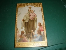 Catholic Wall decor or Desk Picture Vintage Mary Holding Jesus 3"x5" (L2)