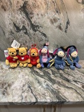 2001 Disney Store Winnie the Pooh  Eeyore Mini Bean Bag Plush Lot Stuffed Toys