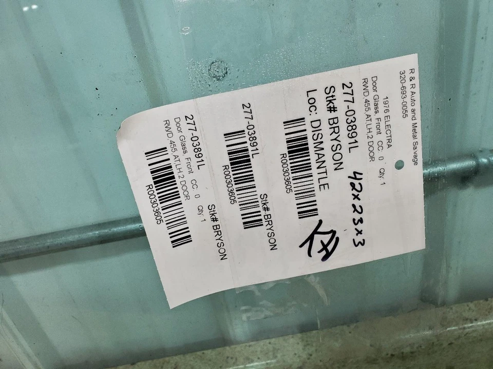 Driver Left Front Door Glass Calais 2 Door Fits 74-76 CADILLAC 303605 Foto 3 de 4