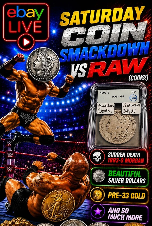 eBay Live Imperial Coin's SATURDAY NIGHT LIVE! Morgan, Peace, 90%, and Gold