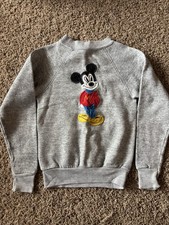 Vintage Disney Sweatshirt Kids Youth Size 6/8 Crewneck Mickey Mouse