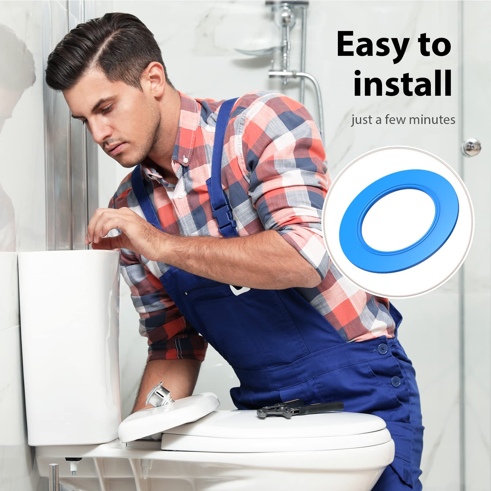 Flush Valve Seal for American Standard and Eljer Toilet 3 Pack Toilet Parts f...