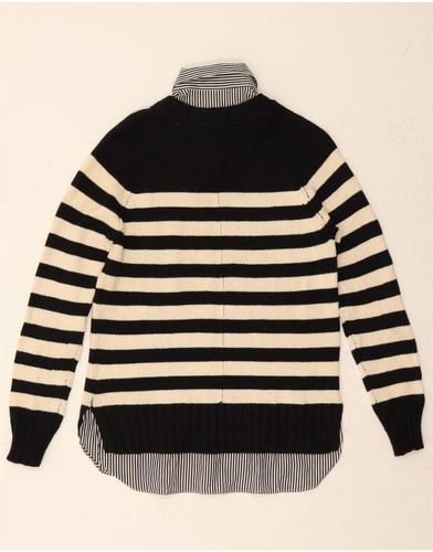 RALPH LAUREN Womens Longline Polo Neck Jumper Sweater UK 10 Small White DC89 - Picture 2 of 3