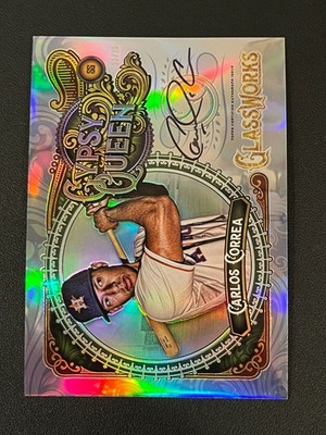 Carlos Correa 2017 Topps Gypsy Queen Auto Box Topper GlassWorks /25 Astros
