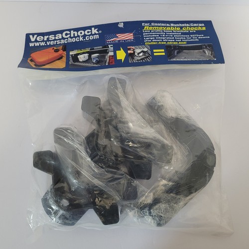 VersaChock Removable Cooler Cargo Tie Down Mounting Kit – Black – 4 Pack – NEW