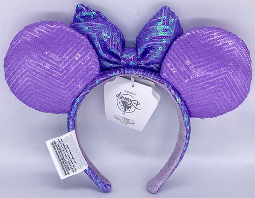Disney Parks LAVENDER sequins Spring Minnie Mouse Ears Headband 2023 - Picture 2 of 4