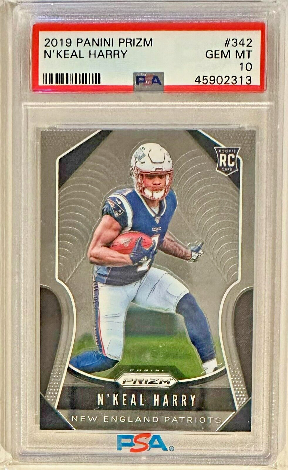 2019 Panini Prizm #342 N'Keal Harry (Rookie) PSA 10 GEM-MT New England Patriots