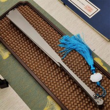 10'' Titanium Alloy Folding Fan Martial Arts Kung Fu Tai Ji Auspicious Clouds