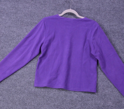 Arizona Jeans Co. Womens Fleece Top Sz XL Purple Polyester Active Gym Cover - Picture 7 of 14