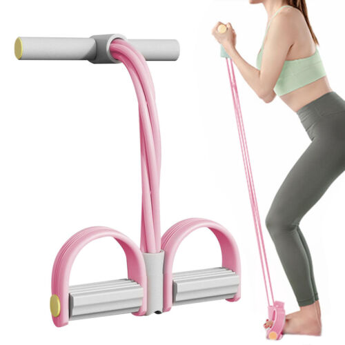 Tension Rope 6 Tube Puller Pedal Elastic Fitness Sport Ankle Abdominal Exerciser