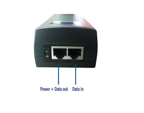 Gigabit PoE Plus Iniettore di potenza 802.3af 802.3at 48 V 0,65 A 30 W - Foto 7 di 10