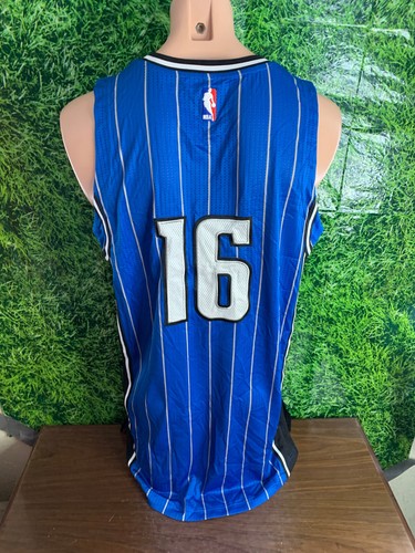 2014-15 Orlando Magic Basketball #16 Game Jersey Blue adidas Size XL+2 - Picture 3 of 5