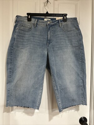 NYDJ Size 14W Sustainable Kristie 80's Bermuda Afterglow Blue Light Wash NEW