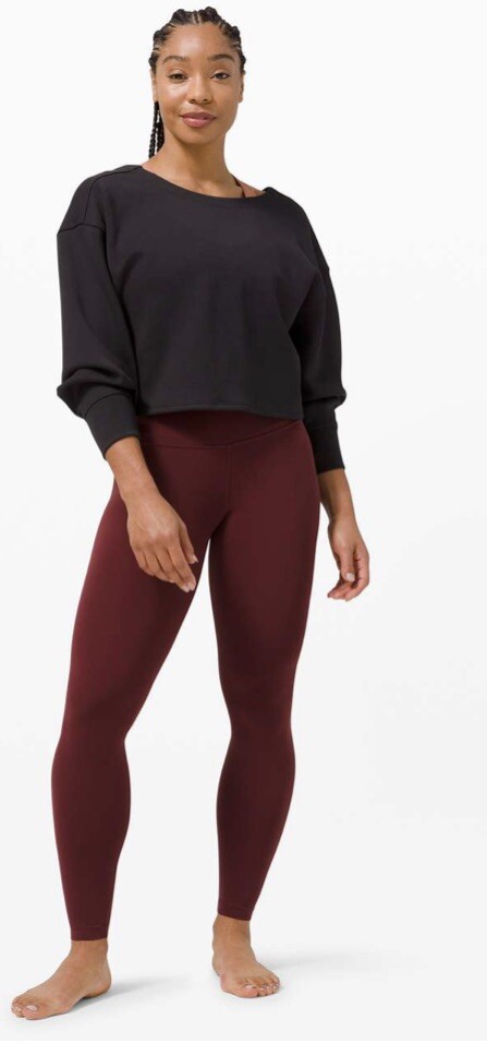 lululemon Twist Back-to-Front トレーナー4 Lululemon Twist Back-to-Front Pullover Black Size 4 LW3ER5S NWT