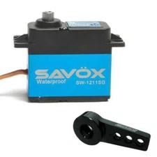 Savox SW1211SG WATERPROOF CORELESS DIGITAL SERVO W/ FREE ALUMINUM SERVO HORN BK