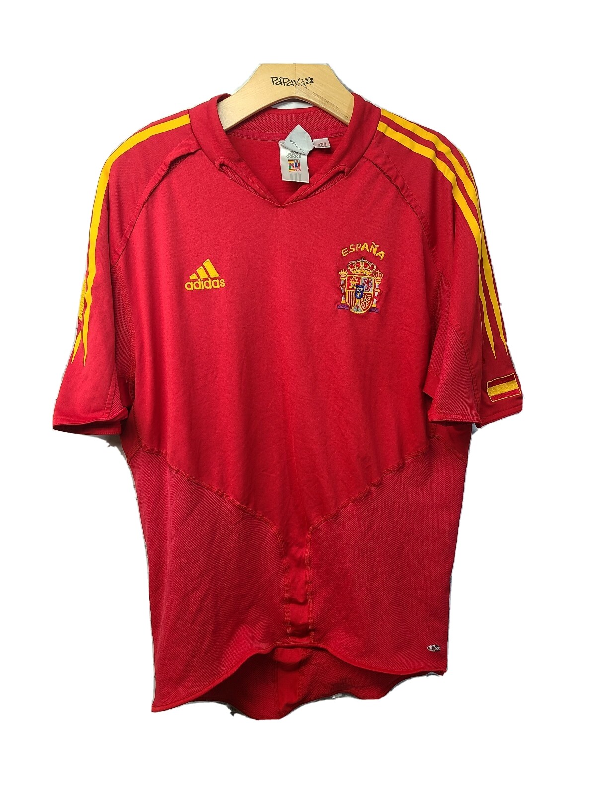 ADIDAS Vintage Soccer Jersey World Cup España Sz L Red #34