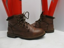 Madden Bmacksey Brown Zip Lace Up Ankle Boots Youth Size 13 M