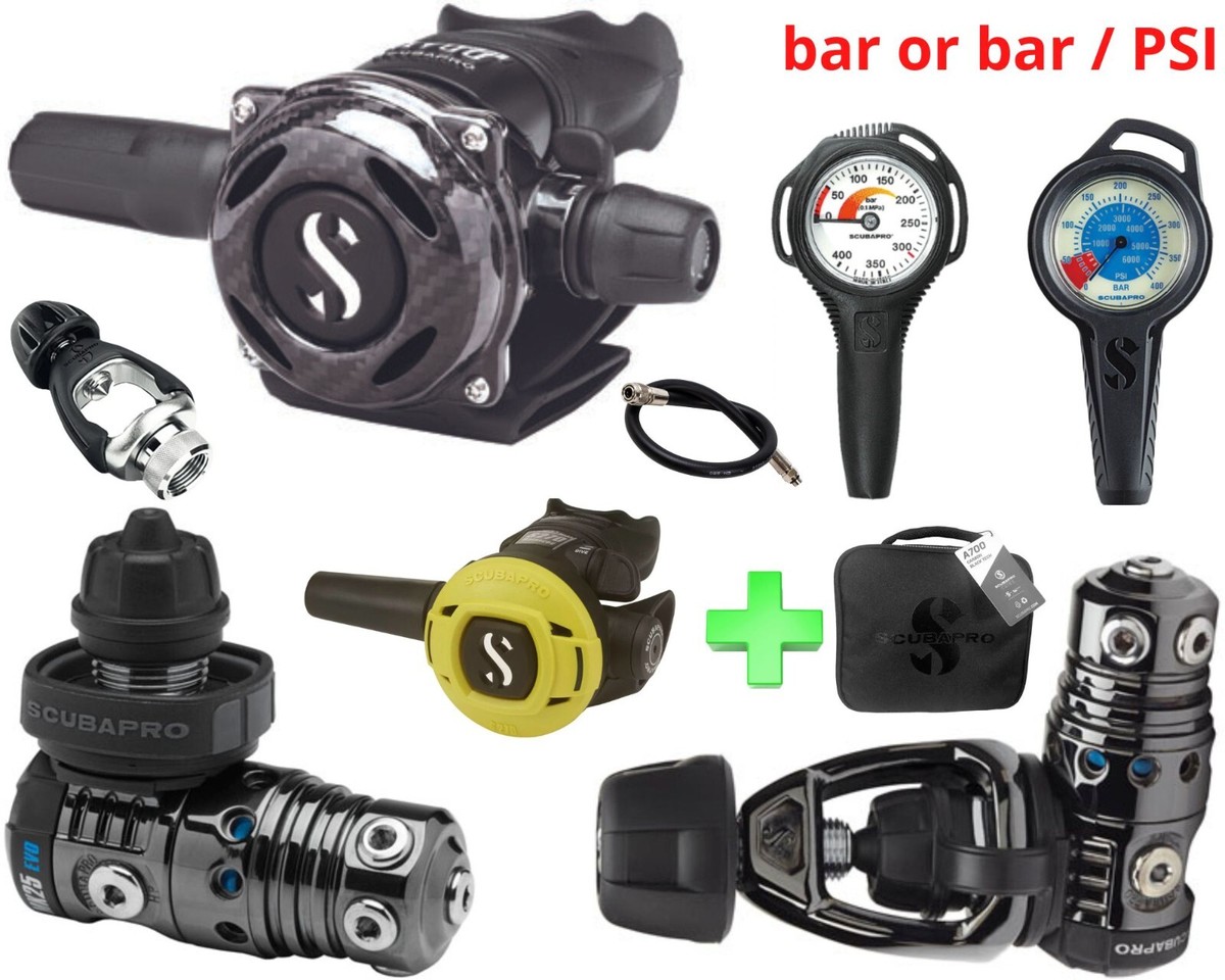SCUBAPRO MK25 EVO A700 CARBON BT + S270 OCTOPUS + SPG - DIN 300 or 