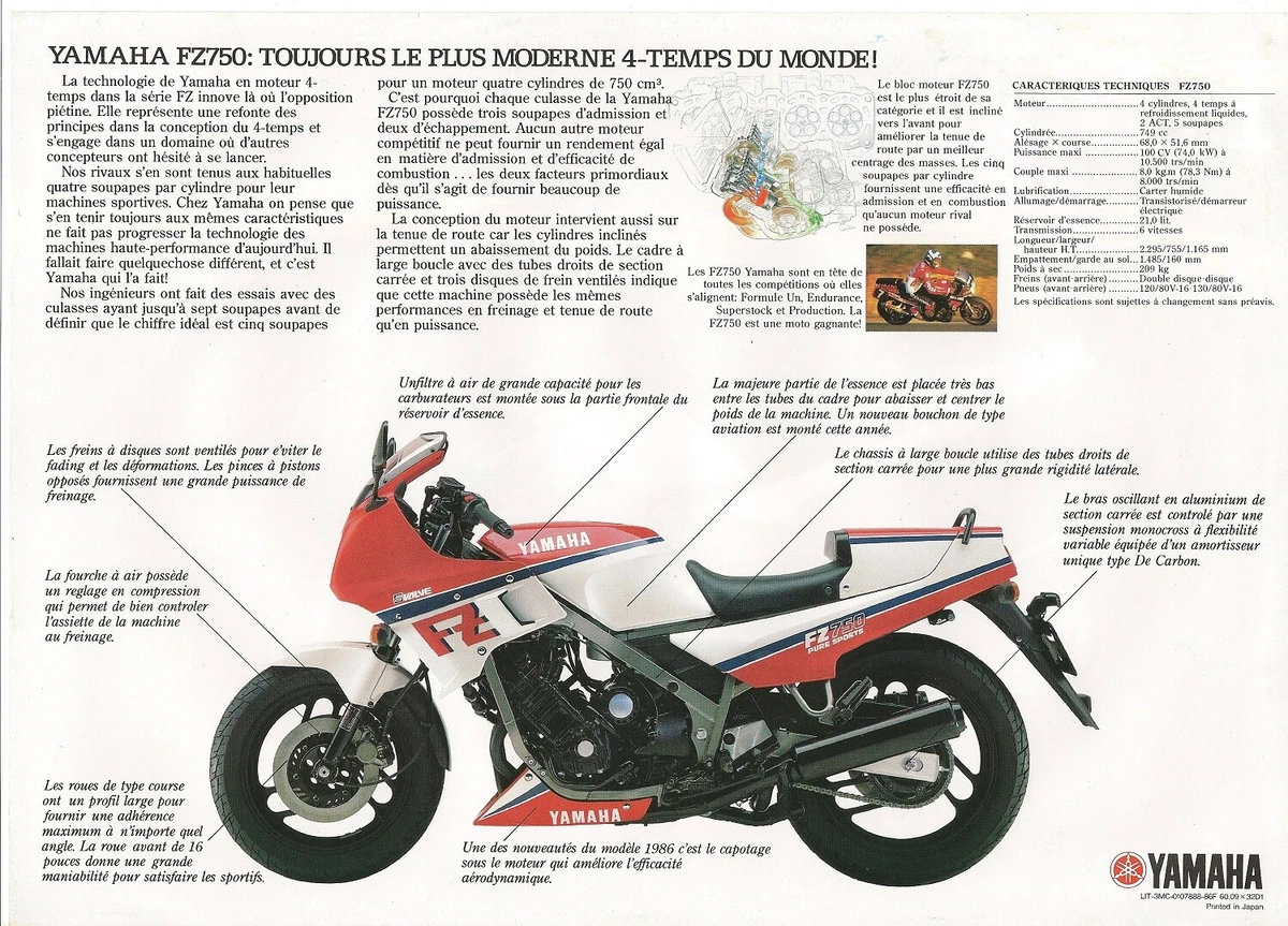 Yamaha fz750 deals