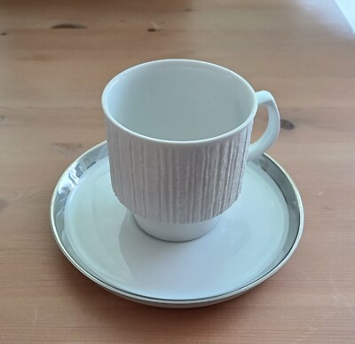 2 x Thomas Kaffeeset Arcta Borke weiß - Platin/Silber/Weiss