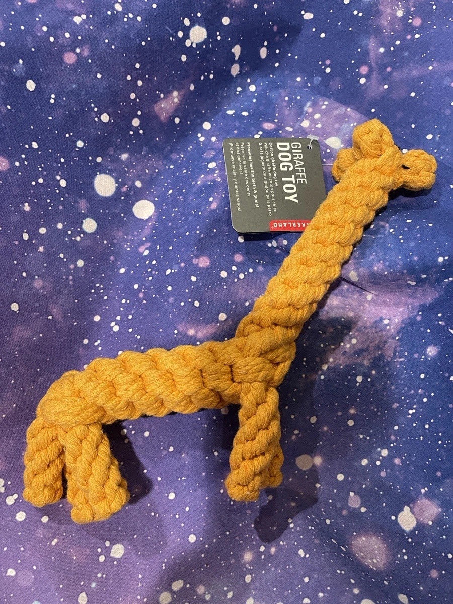 Kikkerland Dog Toy Yellow Giraffe Rope Tug Toy eBay