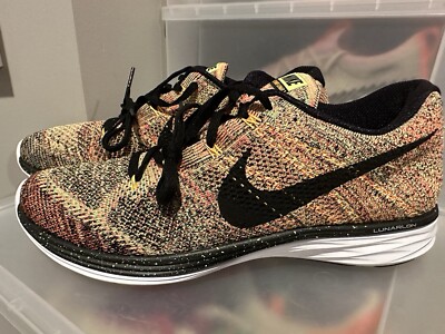Nike Flyknit Lunar 3 Men s Shoes Size 12Multicolor Rare 698181-301