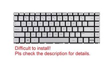 Original US Silver Keyboard for HP Pavilion 14-dh0xxx Backlit
