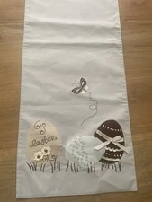 New Easter Table Runner 13 x 36" Happy Easter Beige Neutral Or Natural Colors