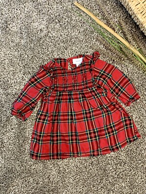 Baby Girls Old Navy Holiday Christmas Plaid Ruffle Chest Flannel