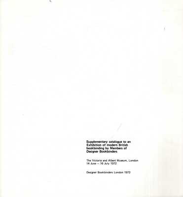 Exhibition Catalogue SUPPLEMENTARY CATALOGUE TO AN EXHIBITION OF MODERN BRITISH