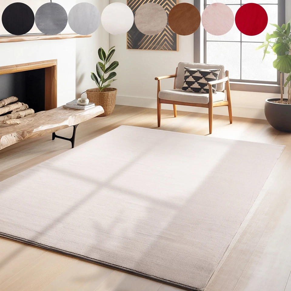 HOMEBYHOME Tappeto pelo corto tinta unita passatoia soggiorno lavabile morbido antiscivolo