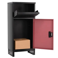 Package Delivery Boxes for Outside Large Wall Floor Mount Locking Drop Mailbox