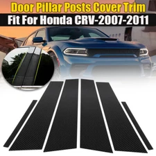 Carbon ABS Pillar Post Door Kit Molding Trim Accessories For 11-21 Dodge Charger