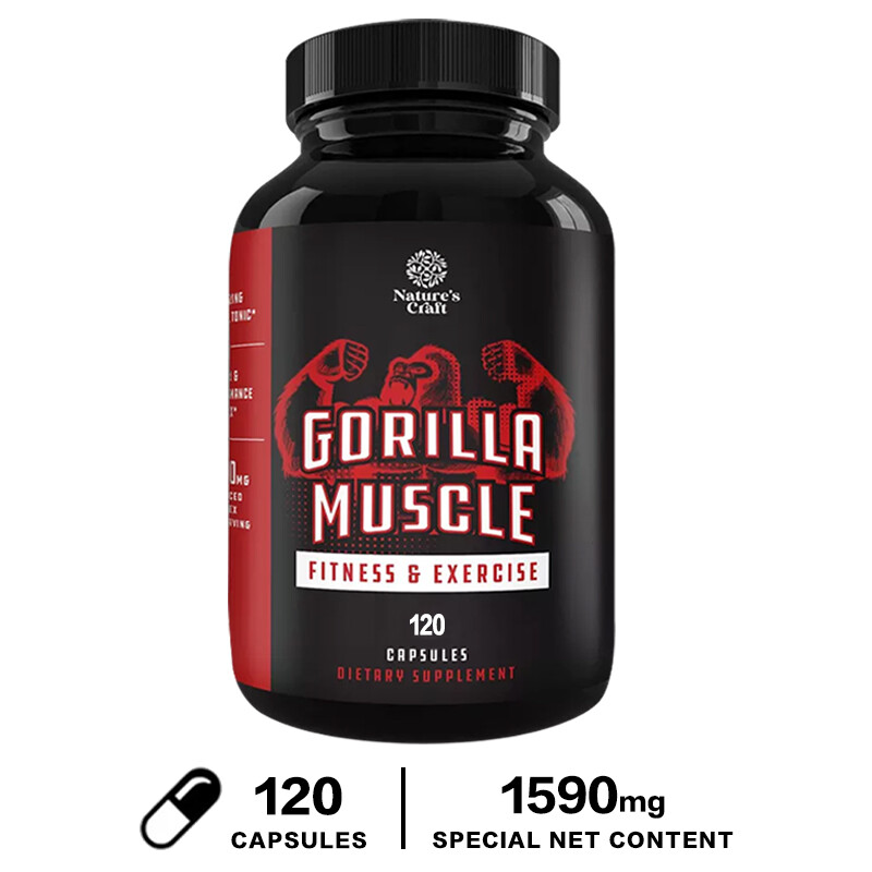 GORILLA MUSCLE Capsules Male Testosterone BoosterContains Tongkat , Epimedium eBay