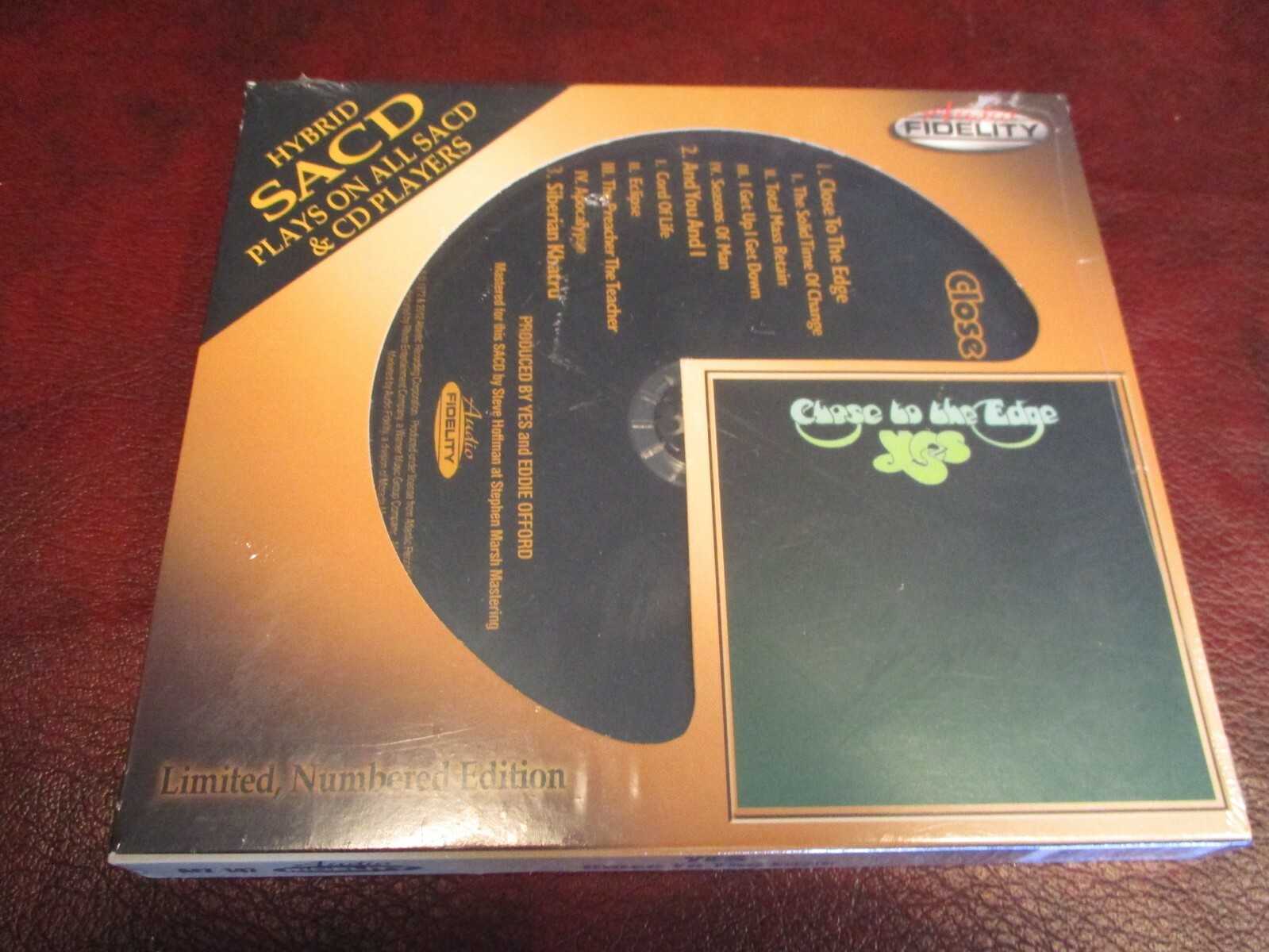 YES AUDIO FIDELITY AUDIOPHILE LIMITED EDITION CLOSE TO THE EDGE RARE 2012 ISSUE