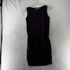 Athleta Dress Westward Ruched Tulip Beat Neck Sleeveless Casual Travel Purple XS
