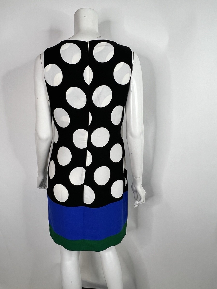 Vtg Moschino Cheap & Chic Polka Dot Fruit Print Dress 40 S