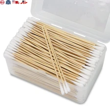 500 Pc Cotton Swab Applicator Q-tip Swabs 6" Extra Long Bamboo Handle Cleaning
