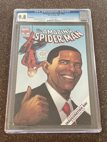 Amazing Spider-Man #583 CGC 9.8 White Pages Obama Variant