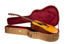 Crossrock Designer Series- Wooden Case for D28 Acoustic Guitar-Luxury Gold