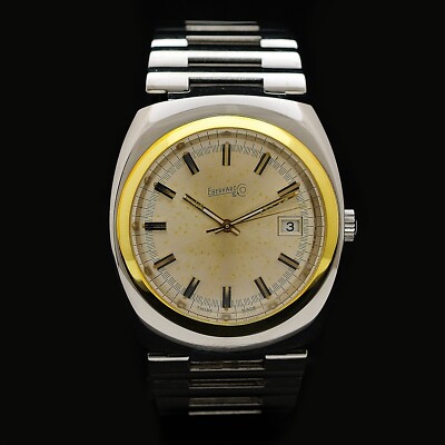 Eberhard & Co 70S Steel Gold 37 Mm Manual + Box